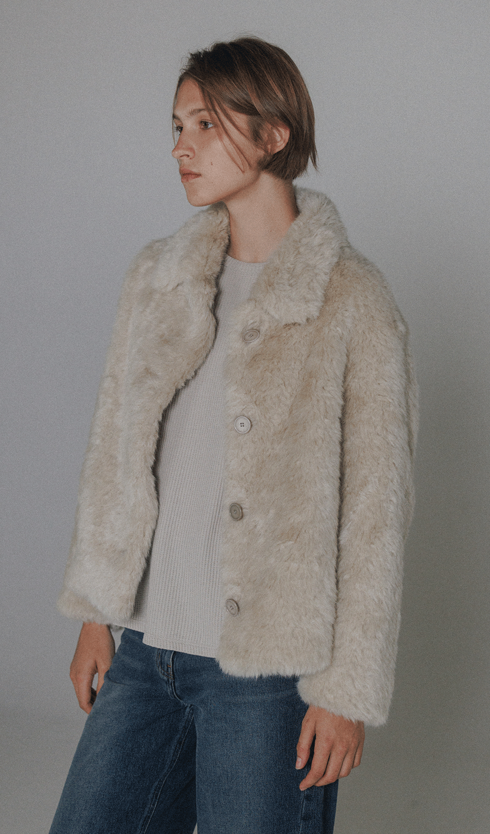 [online exclusive]23 kua echo fur jacket