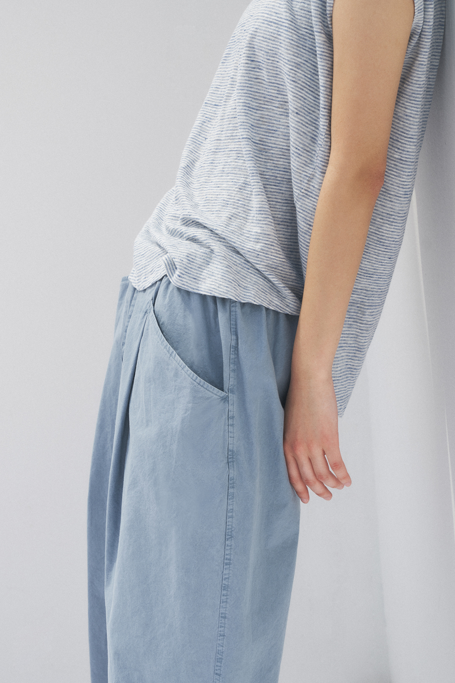 new real baggy pants  BLUE monochrome